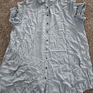 Chambray Women's Button-Up Top